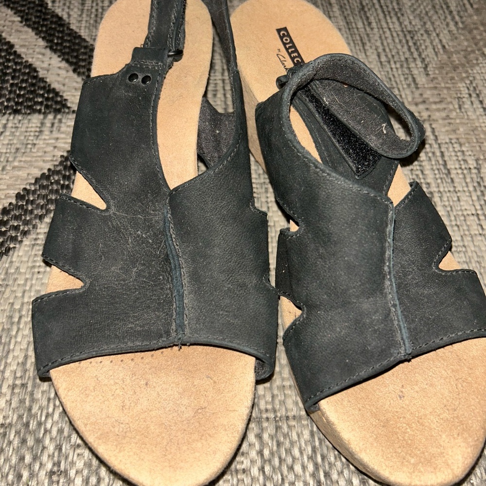 Clark’s Cushion Black Women's Sandals